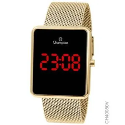 [R$150 AME] Relógio Champion Feminino Digital Dourado Quadrado | R$187
