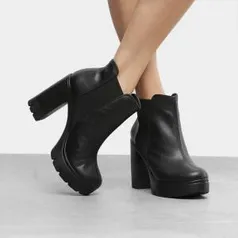 Bota Cano Curto Zatz Tratorada Feminina - Preto R$ 36