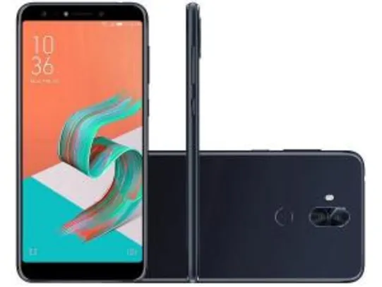 Smartphone Asus Zenfone 5 Selfie Pro 128GB Preto - 4GB RAM Tela 6” Câm 16MP+8MP + Selfie 20MP+8MP