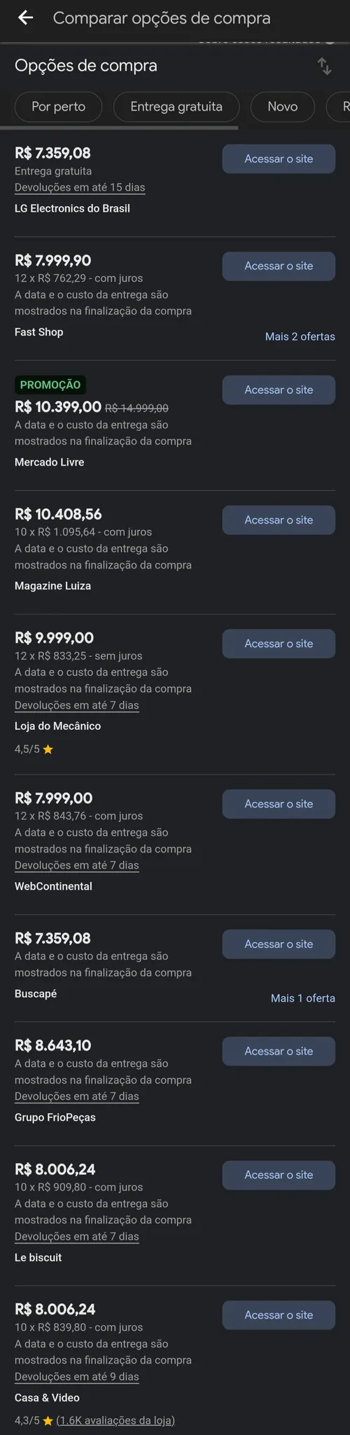 Imagem na descrição da promoção