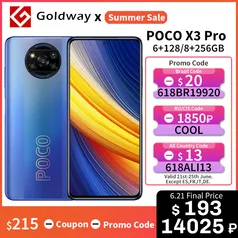 Smartphone Poco X3 Pro 6GB 128GB | R$1114