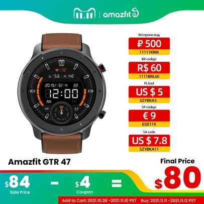 [11.11] Smartwatch Global Version Amazfit GTR 47mm 