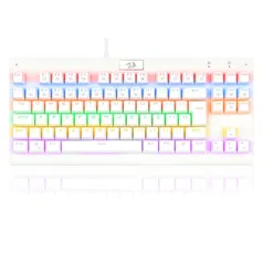 Teclado Gamer Mecânico Redragon Dark Avenger Lunar K568W-R, Rainbow, Switch Blue, White, K658W-R