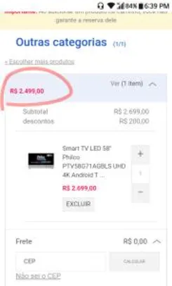 Smart TV LED 58" Philco PTV58G71AGBLS UHD 4K | R$2499