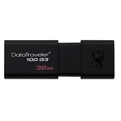 Pendrive Datatraveler 100G3 32Gb, Kingston, Pendrives, Preto | R$35