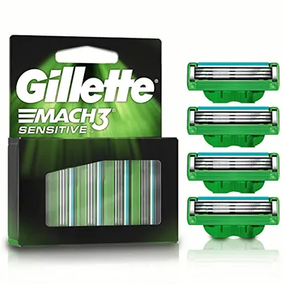 Carga para Aparelho de Barbear Gillette Mach3 Sensitive 4 unidades