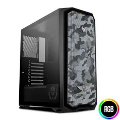 GABINETE PICHAU GAMING GADIT X RTB LATERAL VIDRO LED RGB, PGG-XC1 - R$220