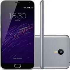 Smartphone Meizu M2 Note, Processador Octa Core, Android 5, Tela 5.5´, 16GB, 13MP, 4G, Dual Chip, Híbrido - Cinza - R$ 799,00