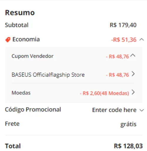 Imagem na descrição da promoção