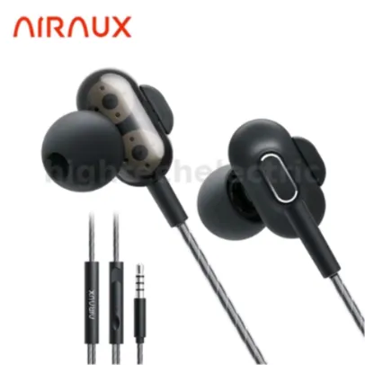 Fone de Ouvido AirAux AA-HE4 Fone De Ouvido De 3,5mm Com Microfone