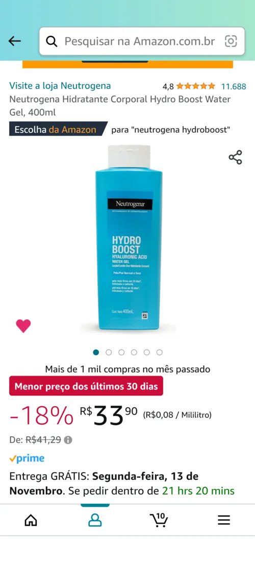 Imagem na descrição da promoção