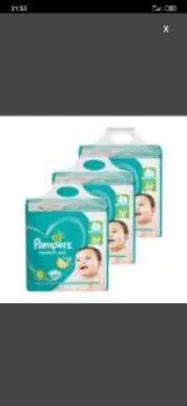 Kit de Fraldas Pampers G Confort Sec Super - 180 Unidades - R$140