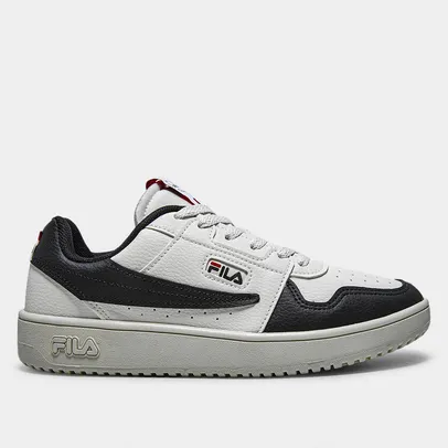 Tênis Couro Fila Acd Classic Masculino - Branco+Vermelho