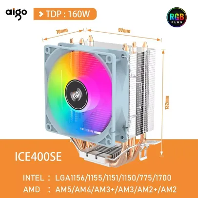 Aigo-cpu cooler refrigerador ice400se