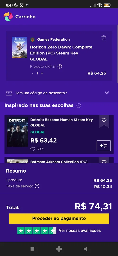 Imagem na descrição da promoção