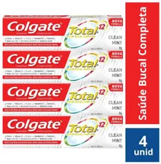 [Prime | Recorrência] Creme Dental Colgate Total 12 Clean Mint 90g | 4un | R$14