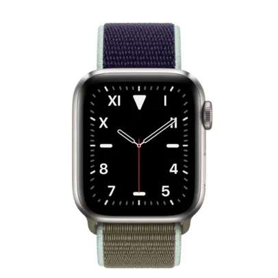 Apple Watch S5 44mm Gps + Cel - Caixa Titânio Prata E Pulseira Loop Esportiva Khaki