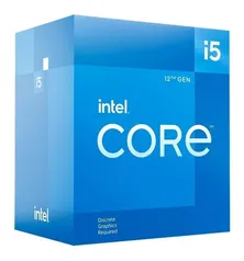 Processador gamer Intel Core i5-12400F BX8071512400F  de 6 núcleos e  4.4GHz de frequência sem gráfico integrada