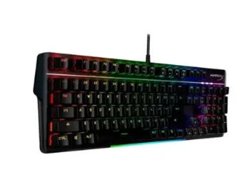 Teclado Mecânico Gamer HyperX Alloy MKW100, RGB, Switch Red, Full Size, US, Preto - 4P5E1AA#ABA