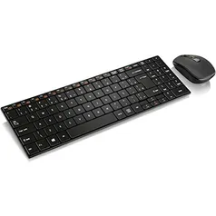 MULTILASER Teclado E Mouse Sem Fio 2.4 Ghz Multimídia Usb Slim Preto | R$130