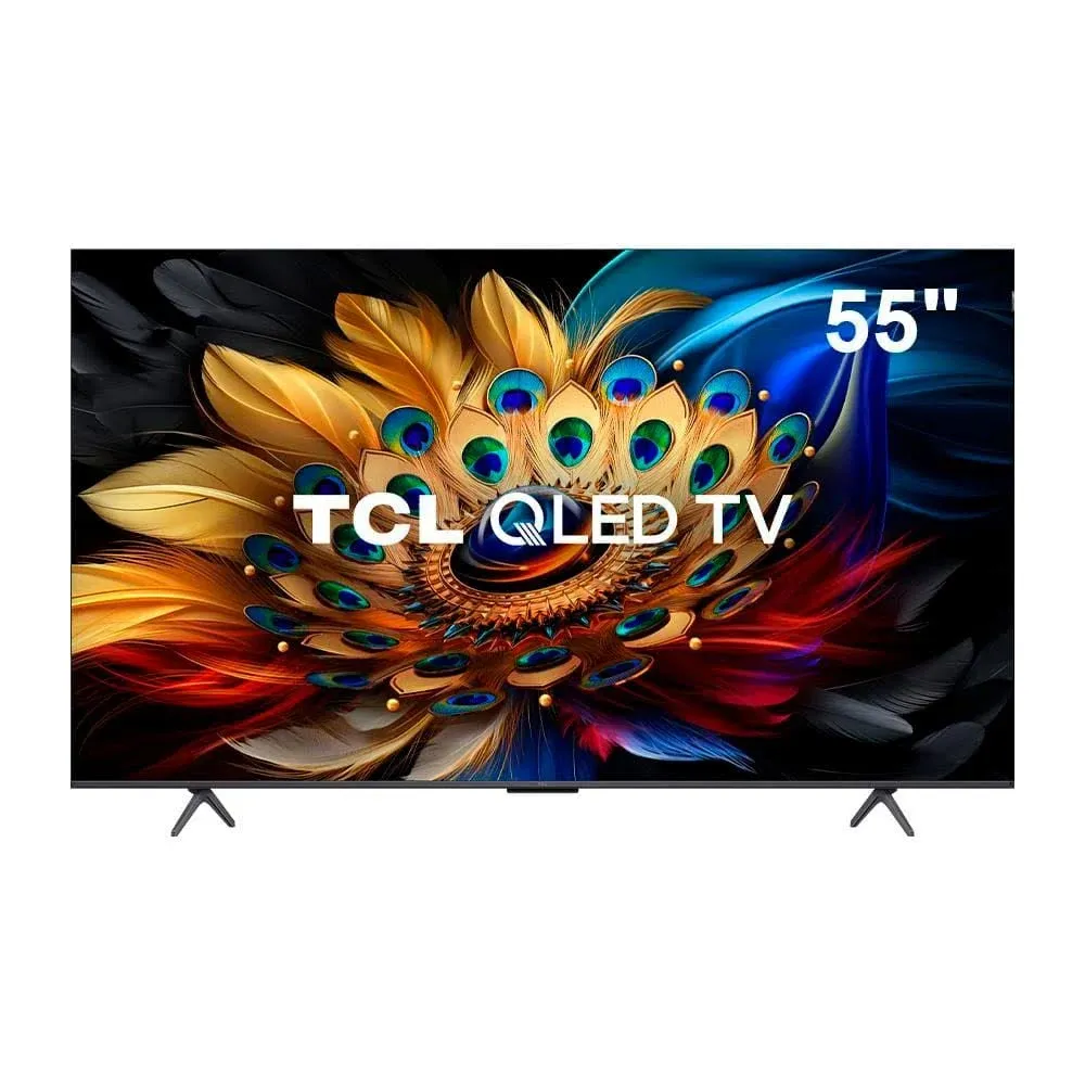 Product image Smart Tv Tcl 55 Qled Uhd 4K Google Tv Dolby Vision Atmos Chumbo C655