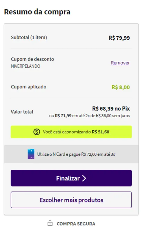 Imagem na descrição da promoção