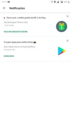 [Usuários Selecionados] Crédito de 3 reais na Google Play