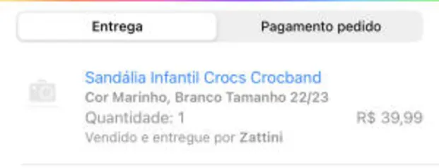 (Cliente Ouro) Sandália infantil Crocs Crocband R$40