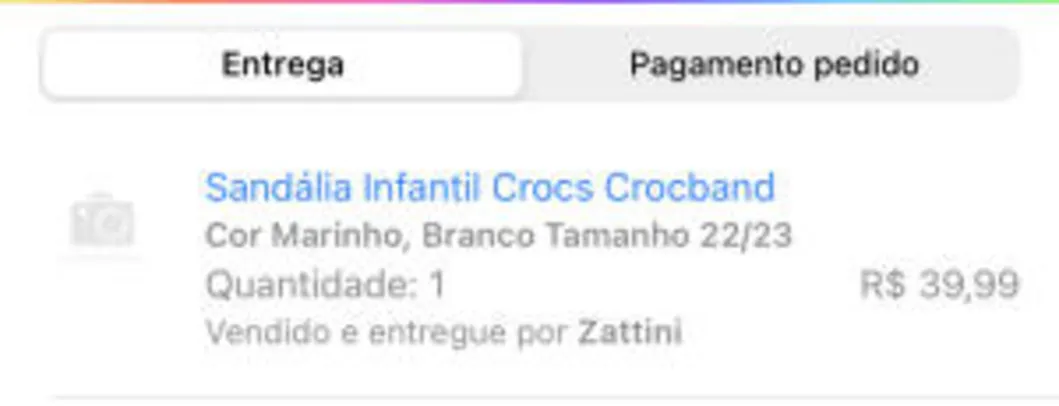 (Cliente Ouro) Sandália infantil Crocs Crocband R$40