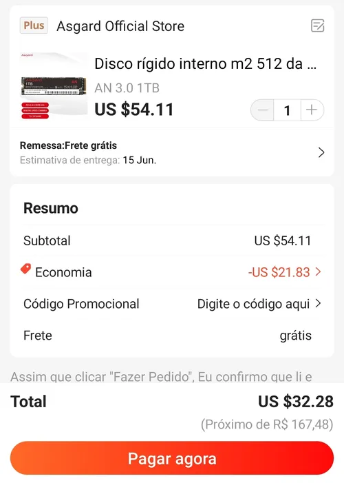 Imagem na descrição da promoção