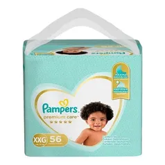 [LEVEL 4 PAGUE 2] Fralda Pampers Premium Care Jumbo XXG 56 Unidades