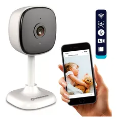 Camera Wifi Smart Visão Noturna 2mp Fullhd Primebras Microsd Cor Branco