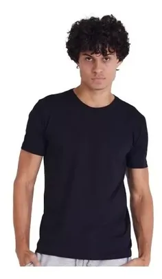 Camiseta Masculina Básica Algodão Egípcio Gola Redonda Minimal Club