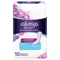 Absorvente Always Discreet Incontinência Urinária 10 Unidades