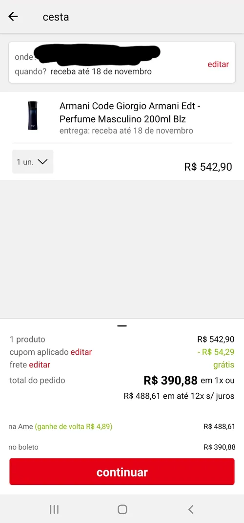 Imagem na descrição da promoção