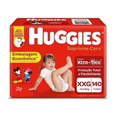 [REC] Fralda HUGGIES Supreme Care XXG - 140 unds - Não precisa ser Amazon Prime