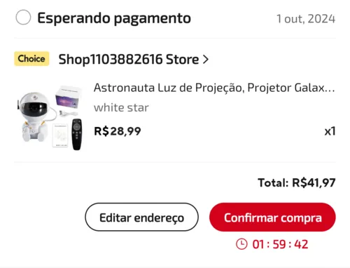 Imagem na descrição da promoção