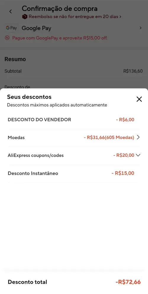 Imagem na descrição da promoção