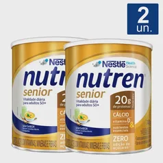 Kit 2 un Nutren Senior Sem Sabor Suplemento Alimentar 740g