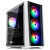 Product image Gabinete Gamer Mancer Ward, Rainbow, Mid-Tower, Lateral De Vidro, Com 4 Fans, Branco, MCR-WRD-RWH01