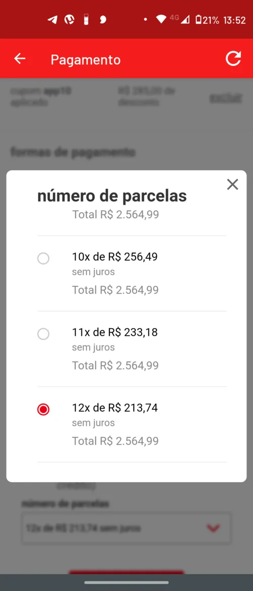 Imagem na descrição da promoção