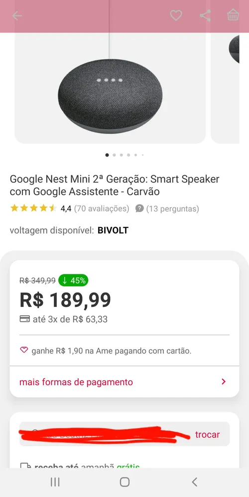 Imagem na descrição da promoção