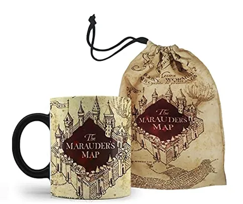 Caneca Mágica + Saquinho Harry Potter Mapa Do Maroto - Mega Oferta!!!