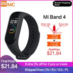 Mi Band 4 Versão Chinesa - R$93