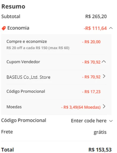 Imagem na descrição da promoção