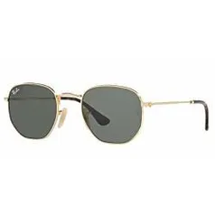 Ray Ban Hexagonal Verde e Dourado Tam 51x21 - R$234