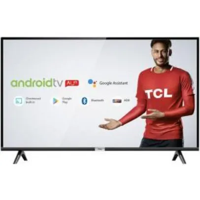 Smart TV LED 43" Android TCl 43s6500 Full HD com Conversor Digital Wi-Fi Bluetooth por R$ 1259