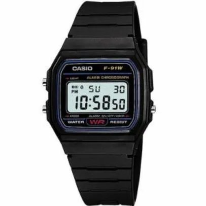 Relógio Masculino Casio Digital ESPORTIVO F-91W-1DG - R$57