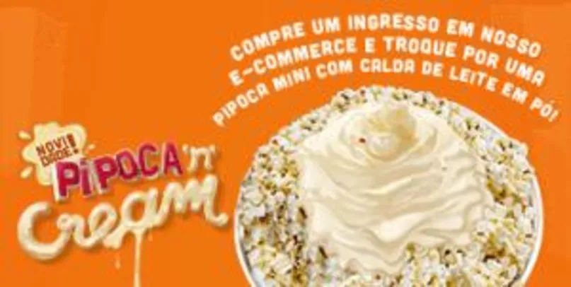 Promoção Cinemark Pipoca Grátis 'n' Cream