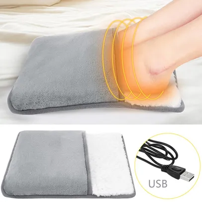 Almofada aquecedor para os pés carregamento USB | R$ 38